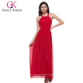 Occident Women&#39;s Slim Fit Long Mousseline Red Backless Fashion Prom Dress 4 Taille XS ~ L CL5707-2 #